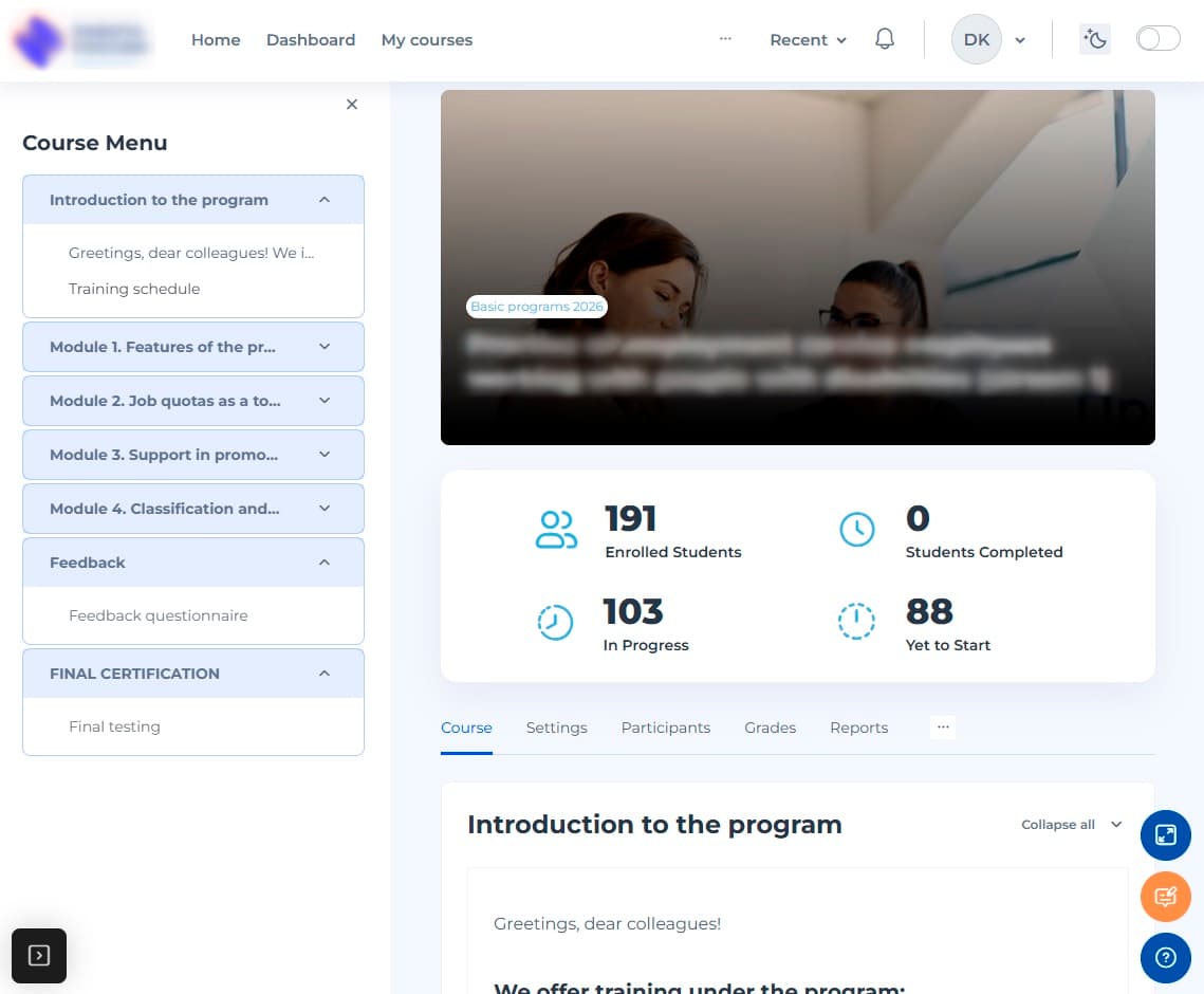 Corporate Learning Platform, 1
