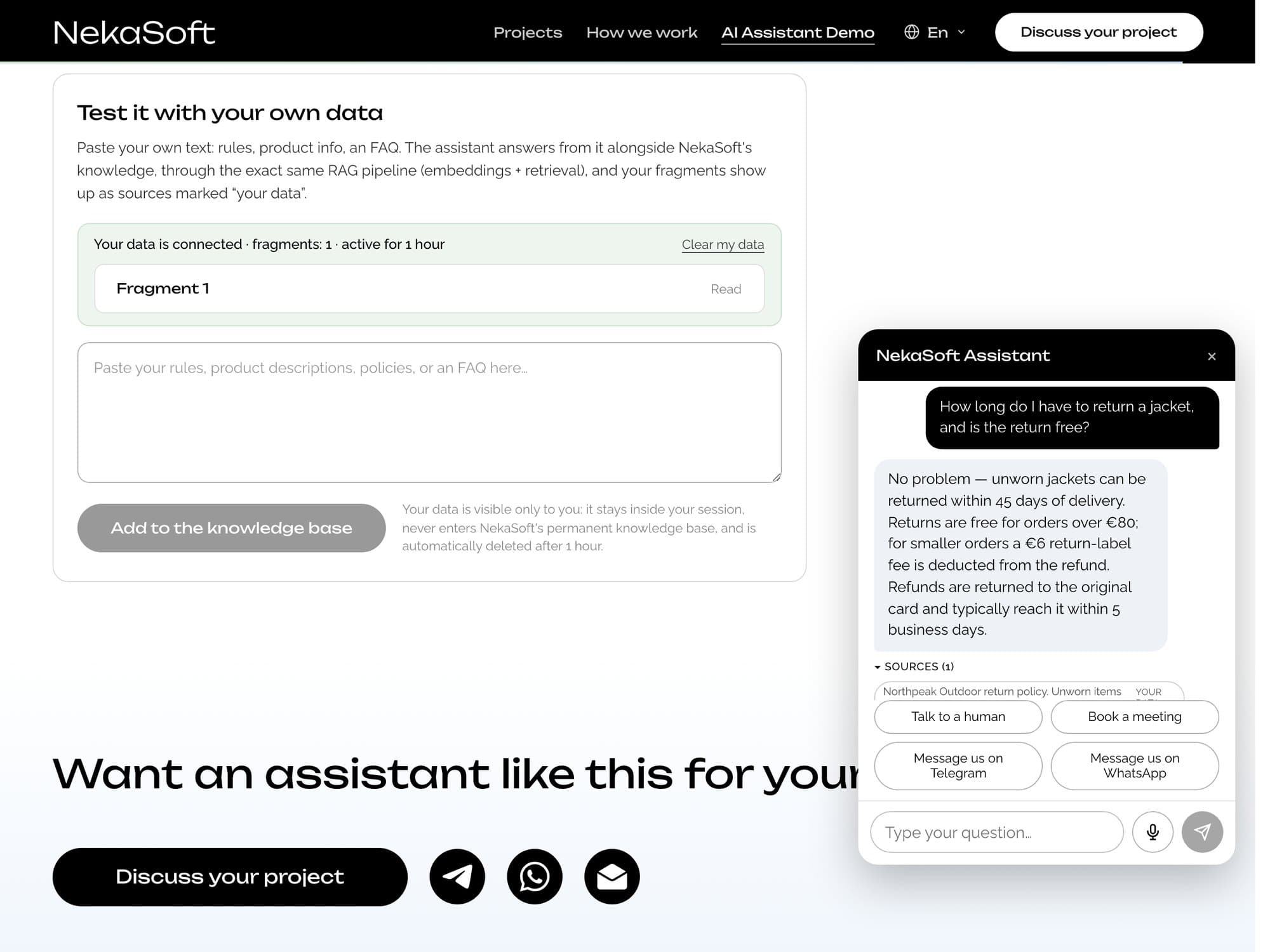 RAG Knowledge Assistant with Human Handoff, 4