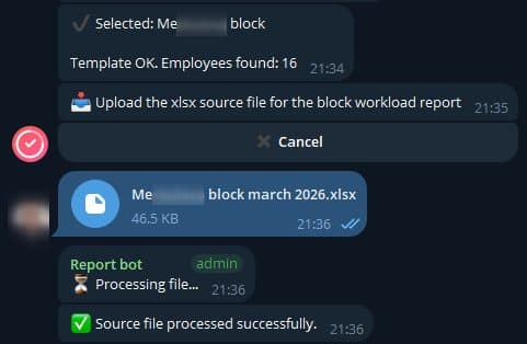 Workload Reporting Automation, 6
