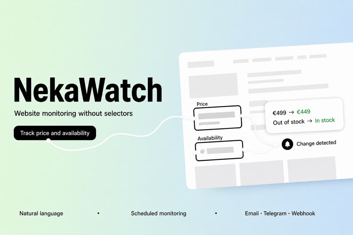 NekaWatch: AI Website Monitoring SaaS